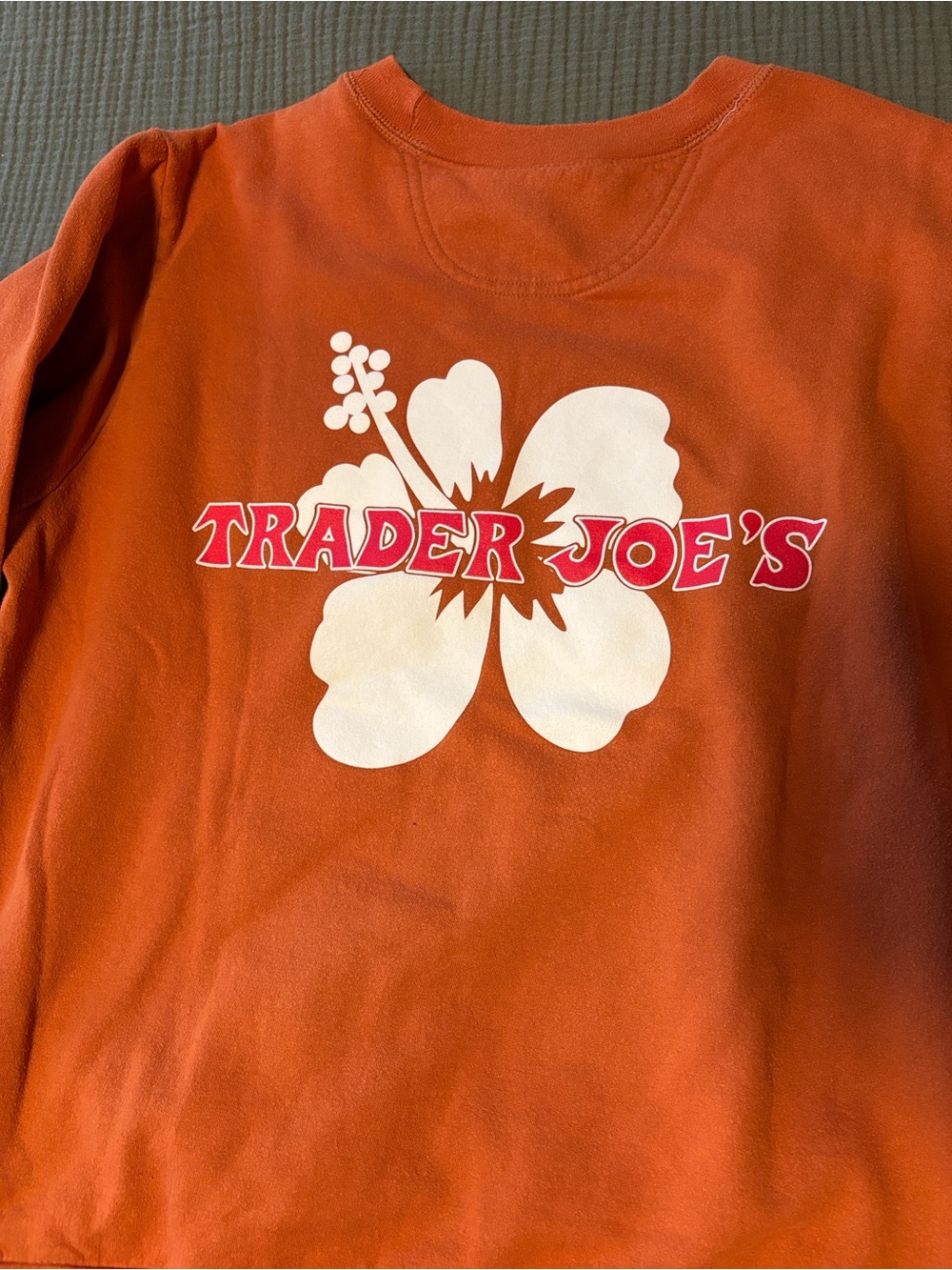 Rare Trader Joe’s Burnt Orange Crewneck